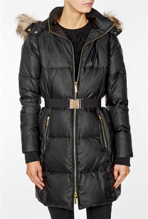 michael kors hooded down knit jacket|michael kors down jacket women.